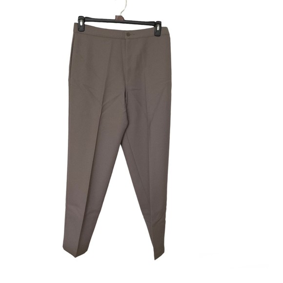 Vintage BendOver Women’s Sz 18  Taupe Solid Dress Pants Proportioned Short New - Picture 1 of 8